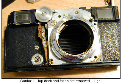 Contax II Repair: Disassembly