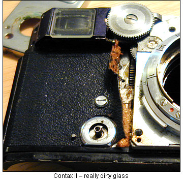 Dirty rangefinder glass