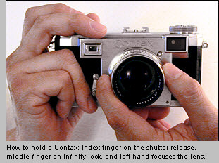 Holding the Contax IIa