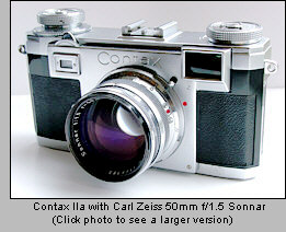 Contax IIa with Carl Zeiss 50mm f/1.5 Sonnar