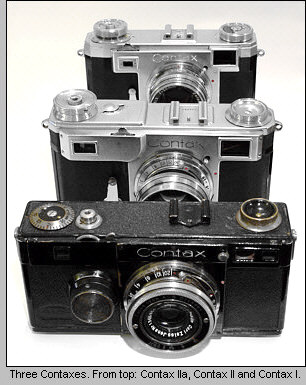 Three Contax cameras